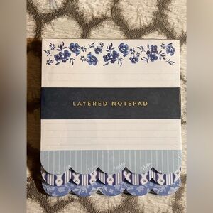 Blue Floral Layered Notepad holiday gift hostess stocking stuffer